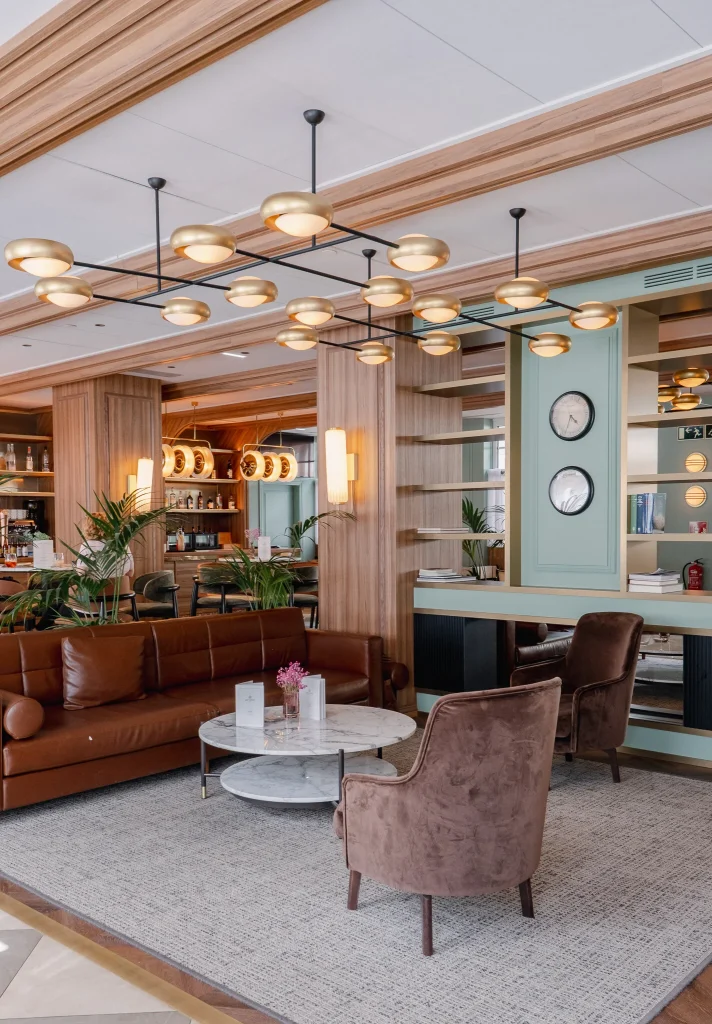 art deco cafe high