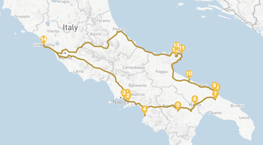 roadtrip italie itineraire