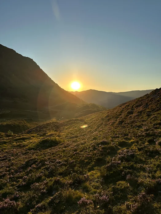 sunset pyrenees high